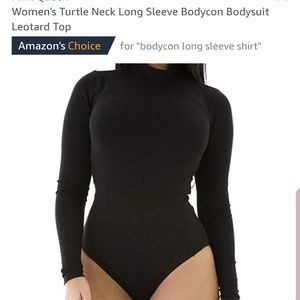 Long sleeve, turtle neck body suit.